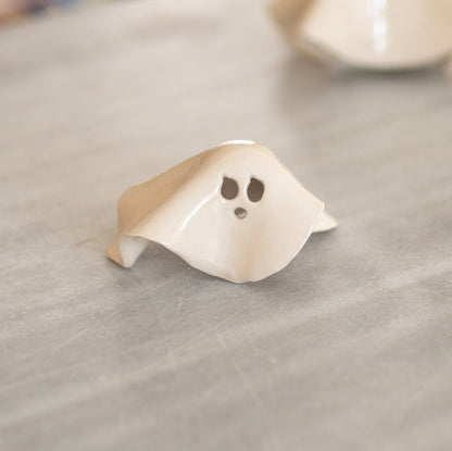 Baby Halloween, Ghost Incense Holder, Handmade Ceramic Candle Holder, Spooky Home Decor