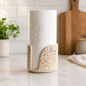 Paper Towel Holder - Rustic Kitchen Decor, Ceramic Towel Rack, Unique Holiday Gift
