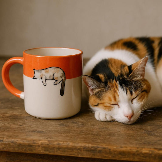 Calico Cat Mug - Catfully Mug, Custom Pet Mug, Cat Lover Gift, Calicocat Coffee Mug, Pottery Mug