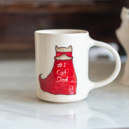 Cat Mug - Funny Mug, Tea Mug, Handmade Ceramic Mug, Cat Lover Gift, Cat Mom and Cat Dad Gift