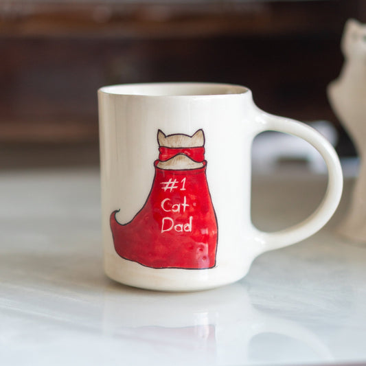Cat Mug - Funny Mug, Tea Mug, Handmade Ceramic Mug, Cat Lover Gift, Cat Mom and Cat Dad Gift