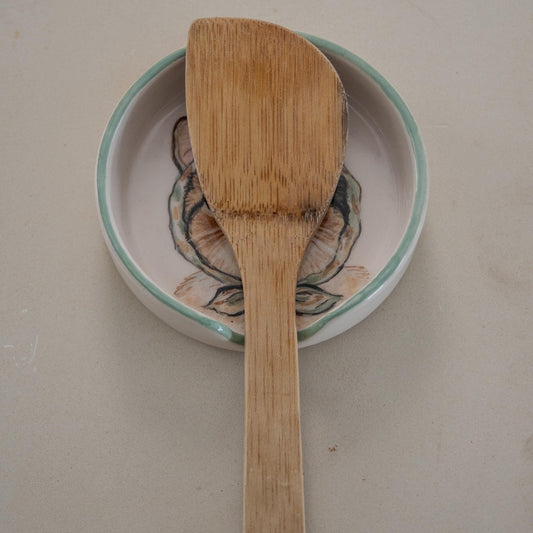Cat Spoon Rest – Handmade Ceramic Spoon Holder, Illustrated Cat Dish, Cute Cat Kitchen Decor, Gift for Cat Lovers