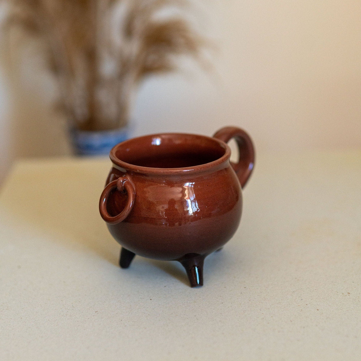 Cauldron Halloween Mug, Pottery Mug, Handmade Witch Mug, Large Mug