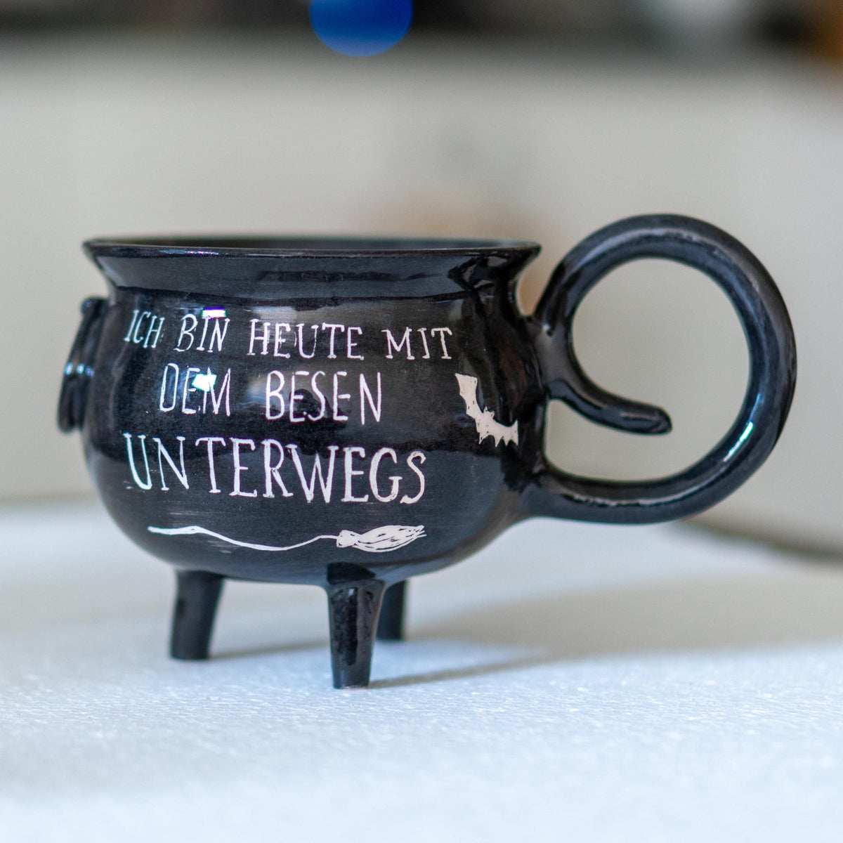 Cauldron Mug - Custom Coffee Mug, Handmade Pottery Halloween Mug