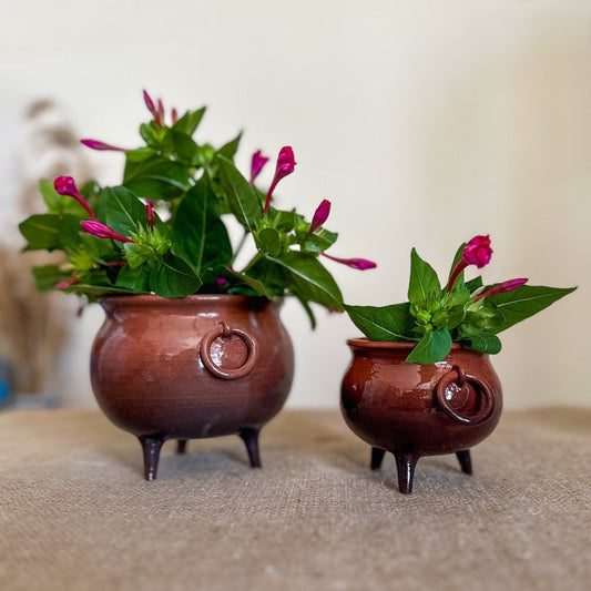 Cauldron Planter - Cauldron, Ceramic Planter, Handmade Flower Pot