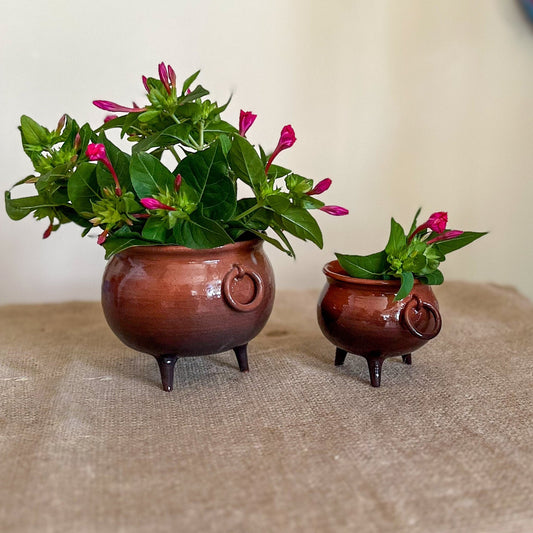 Cauldron Planter - Cauldron, Ceramic Planter, Handmade Flower Pot