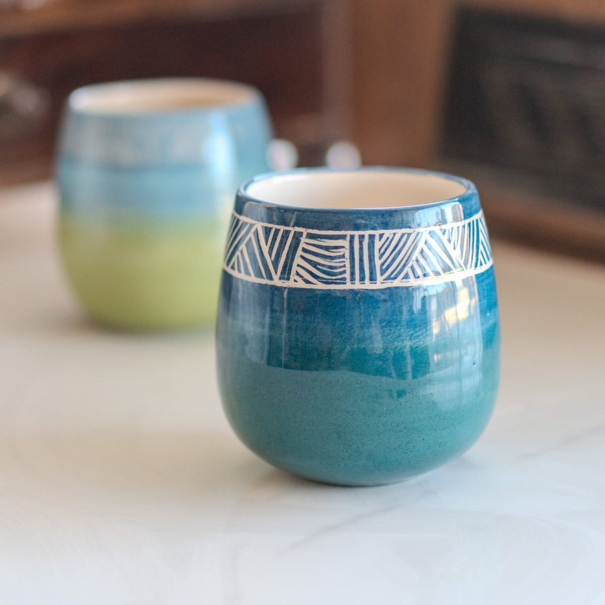 Ceramic Cup Wine Tumbler, Handmade Coffee Mug, Pottery Wine Cup