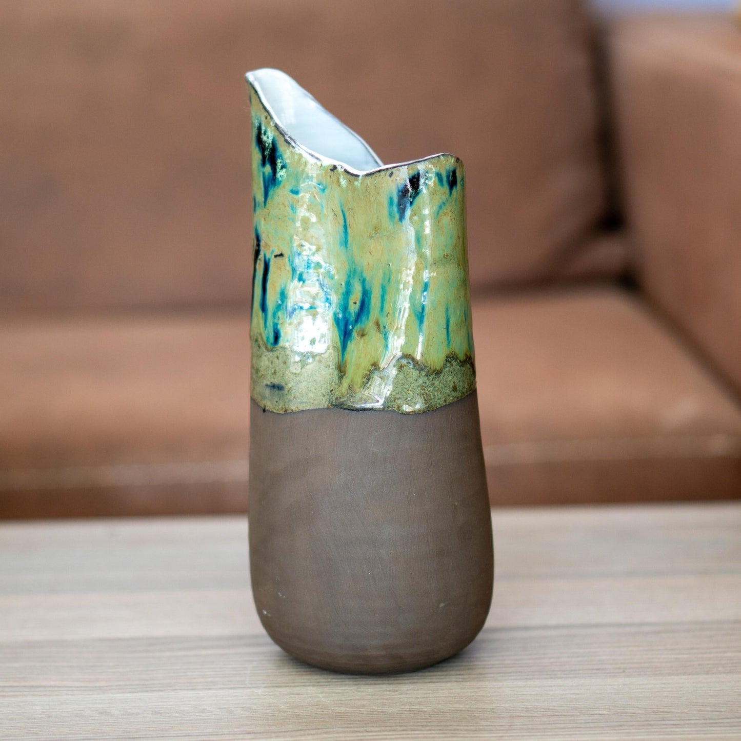 Ceramic Decanter - Wine Carafe Jug, Handmade Pottery Bottle