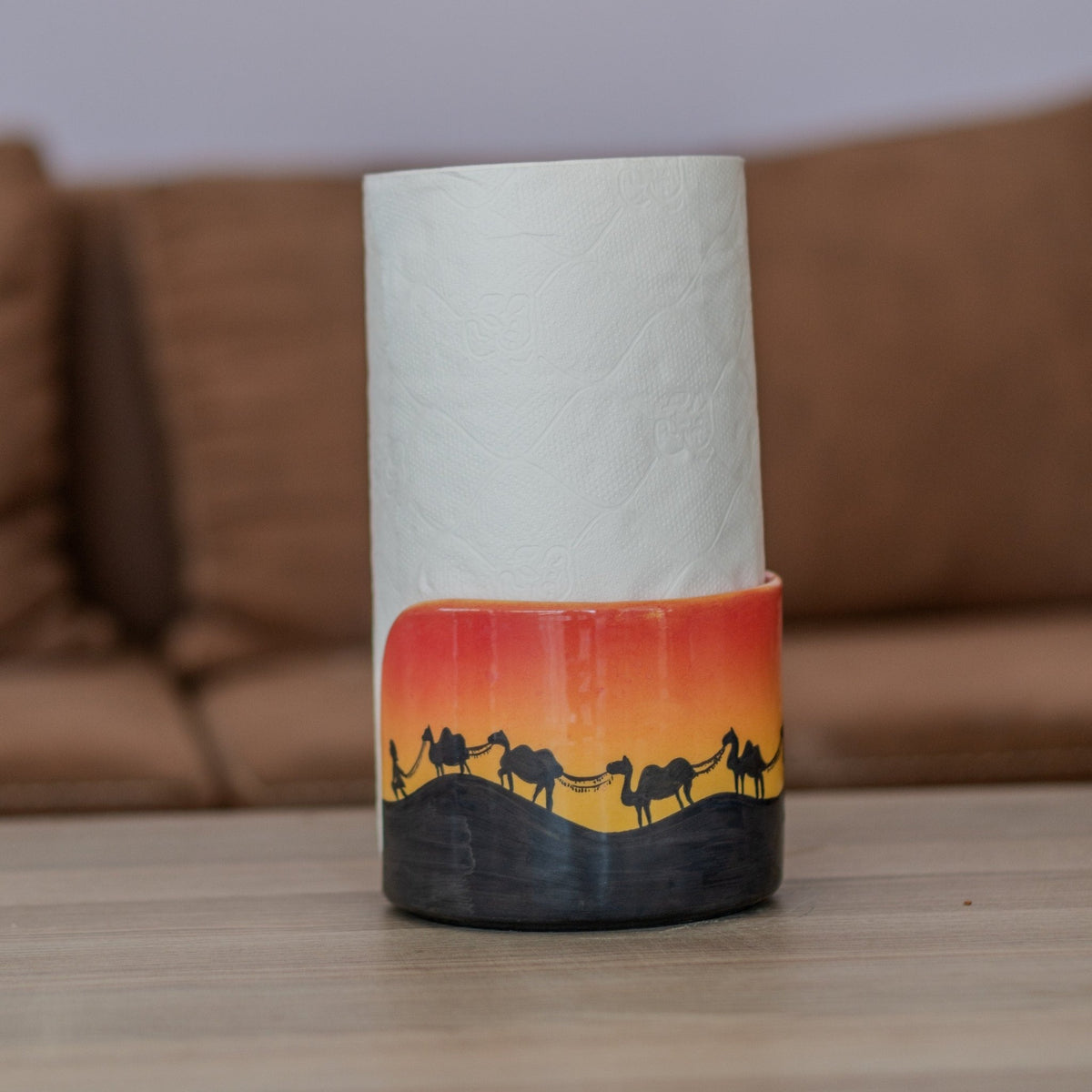 Ceramic Paper Towel Holder - Arabic Decor, Towel Holder Countertop, Paper Roll Holder, Toilet Paper Holder
