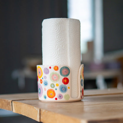 Ceramic Paper Towel Holder, Colorful Kitchen Decor