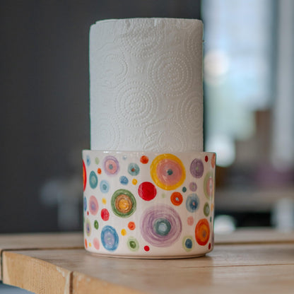Ceramic Paper Towel Holder, Colorful Kitchen Decor