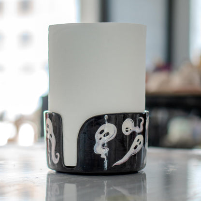 Ceramic Paper Towel Holder, Halloween Home Decor, Gothic Kitchen Decor