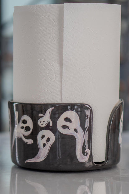 Ceramic Paper Towel Holder, Halloween Home Decor, Gothic Kitchen Decor