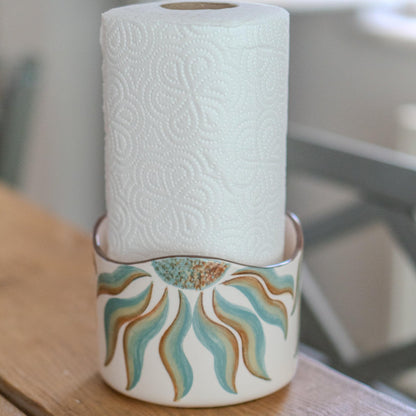 Ceramic Paper Towel Holder - Summer Decor, Kitchen Roll Holder, Bathroom Decor, Toilet Paper Holder