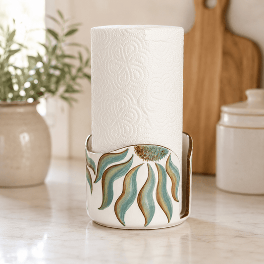Ceramic Paper Towel Holder - Summer Decor, Kitchen Roll Holder, Bathroom Decor, Toilet Paper Holder