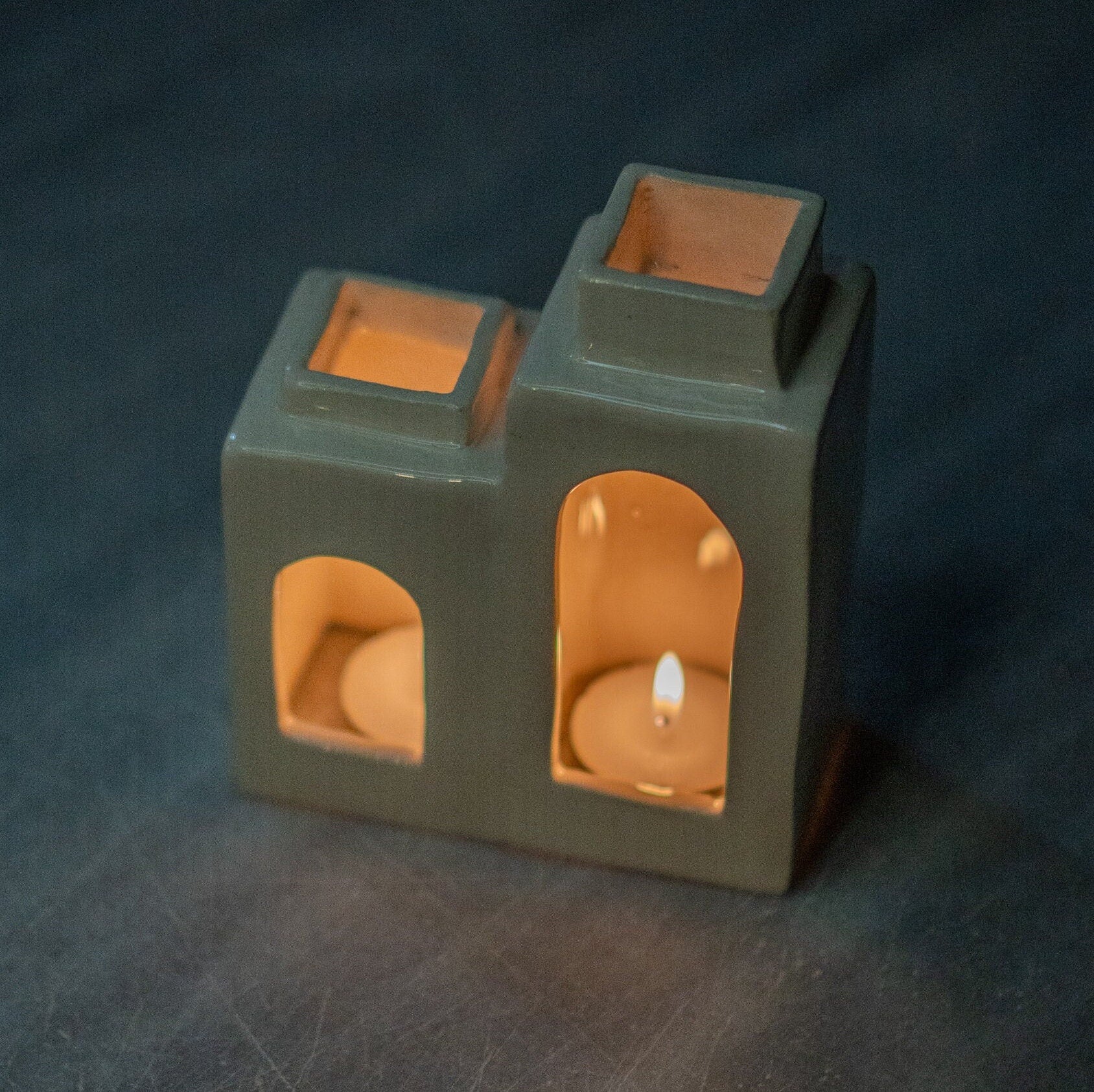 Ceramic Tea Light Holder, Handmade Home Decor, Unique Candle Holder