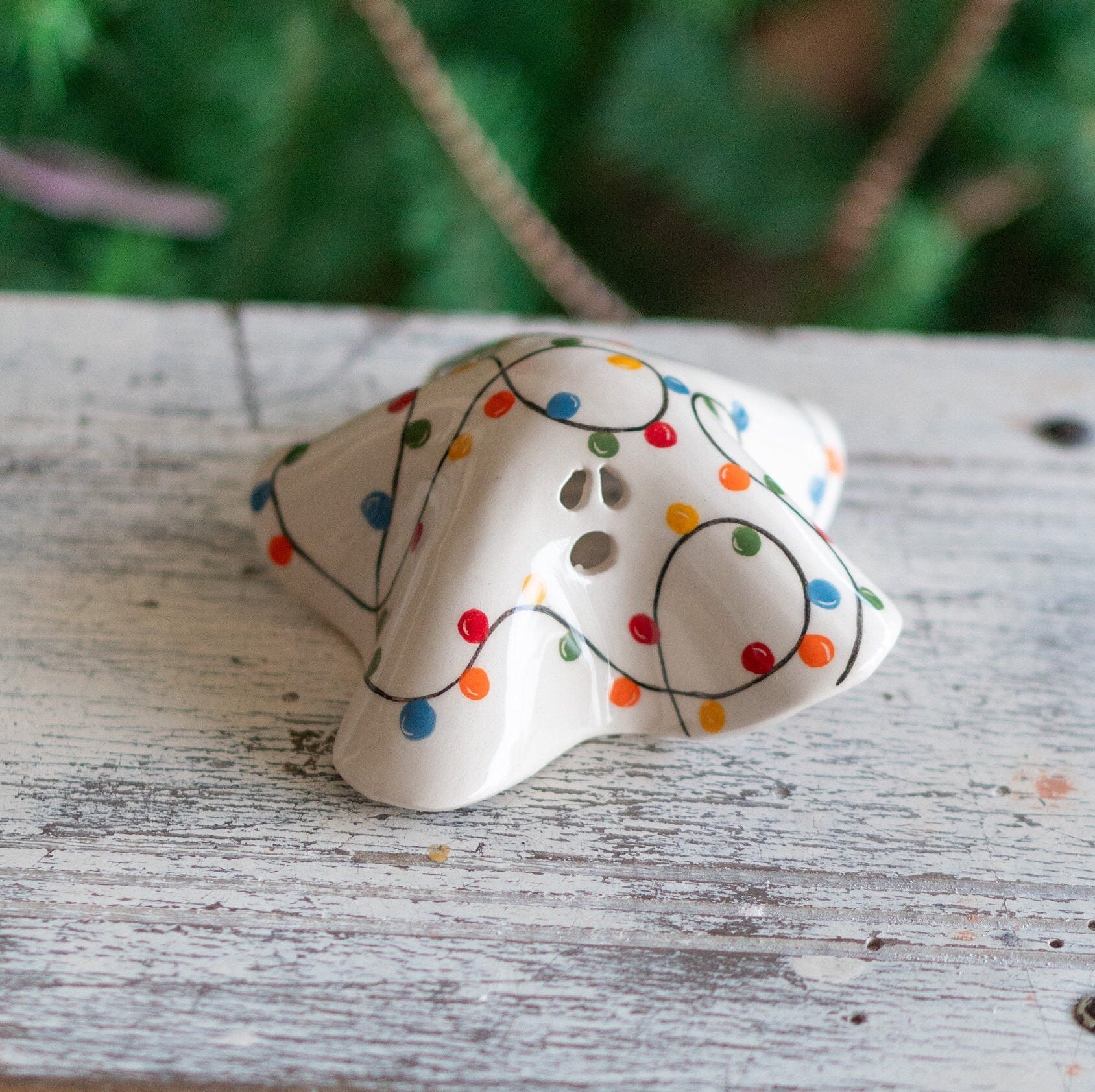 Christmas Decor Tea Light Holder, Ghost Incense Holder, Handmade Holiday Gift