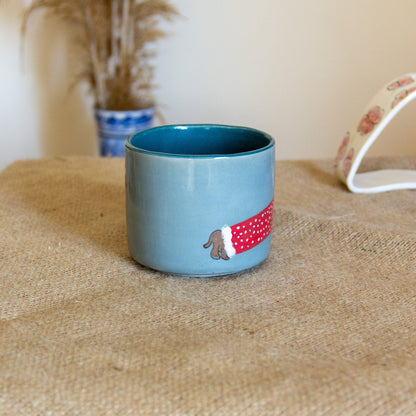 Christmas Mug Dog Lover Gift, Handmade Funny Mug, Santa Claus Mug