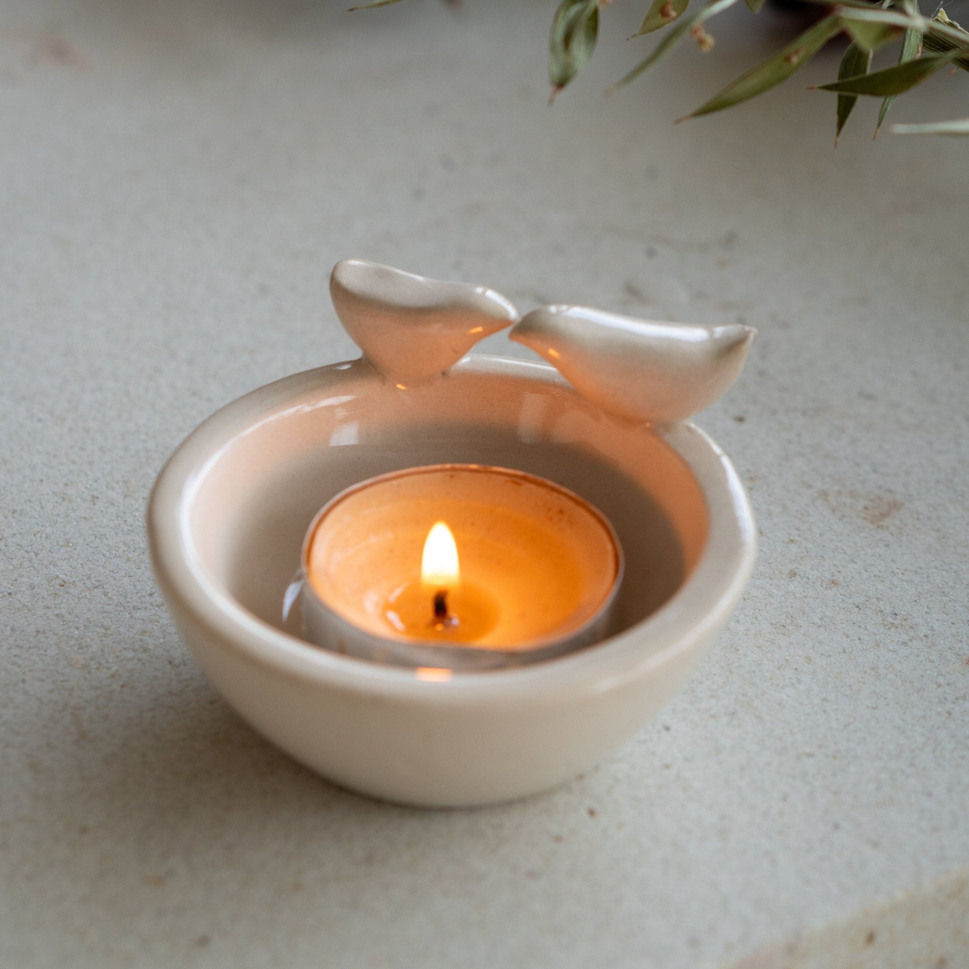 Cute Candle Holder - Birds Tea Light Holder, Valentine's Day Gift