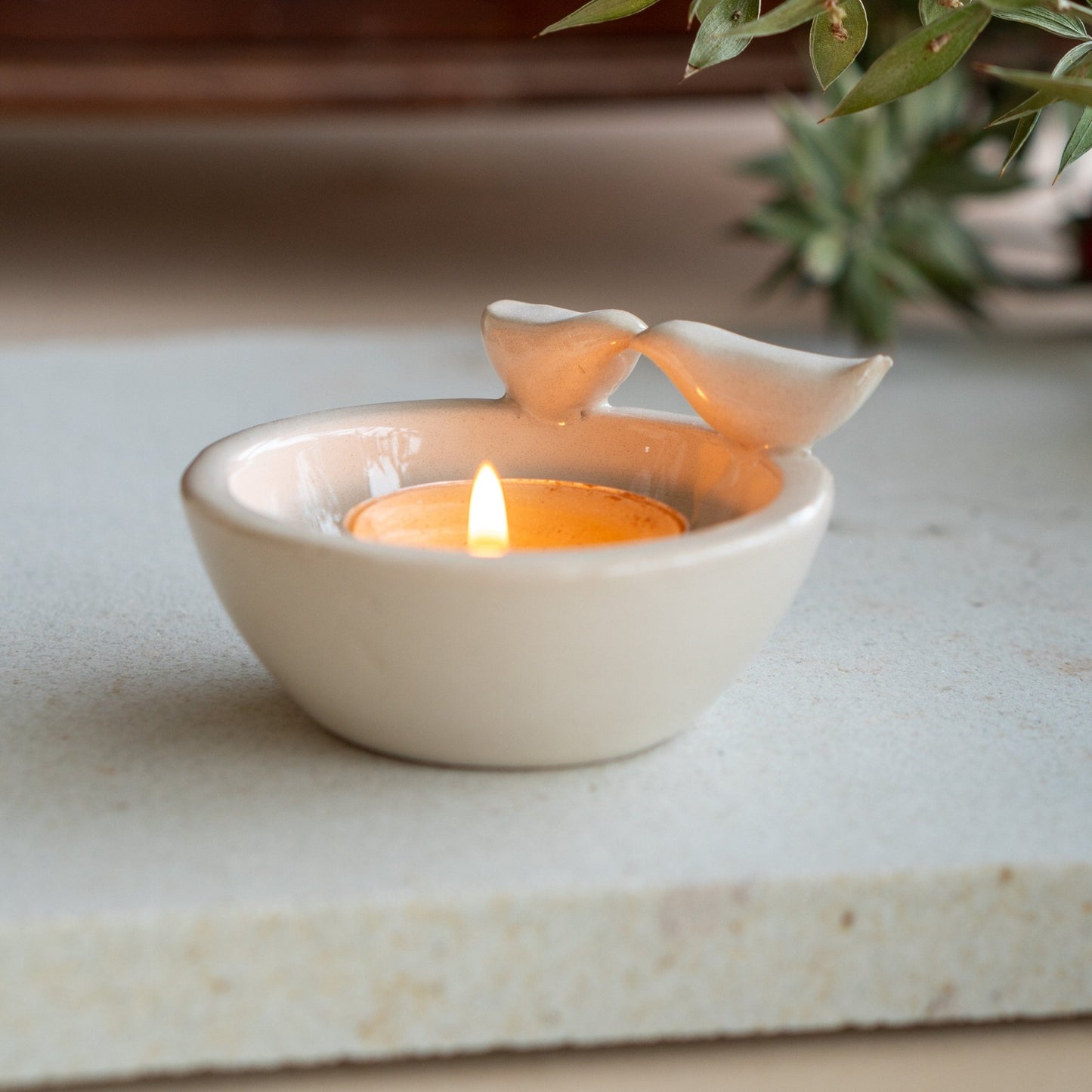 Cute Candle Holder - Birds Tea Light Holder, Valentine's Day Gift