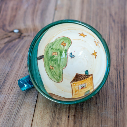 Cute Mug - Kid's Art Ceramic Mug, Handmade Coffee Mug, Pottery Mug, Cute Gift