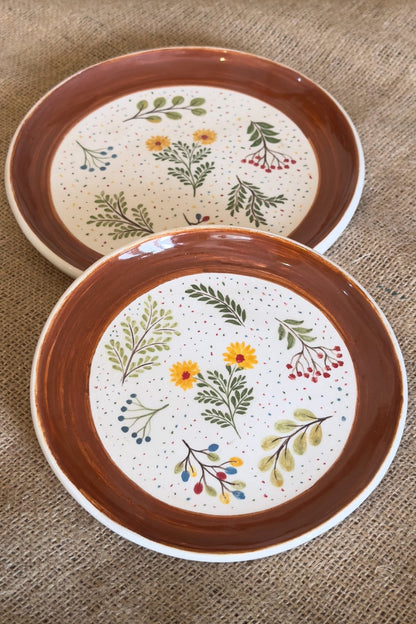 Fall Decor Ceramic Dinnerware Set, Handmade Pottery Plates, Autumnal Home Decor