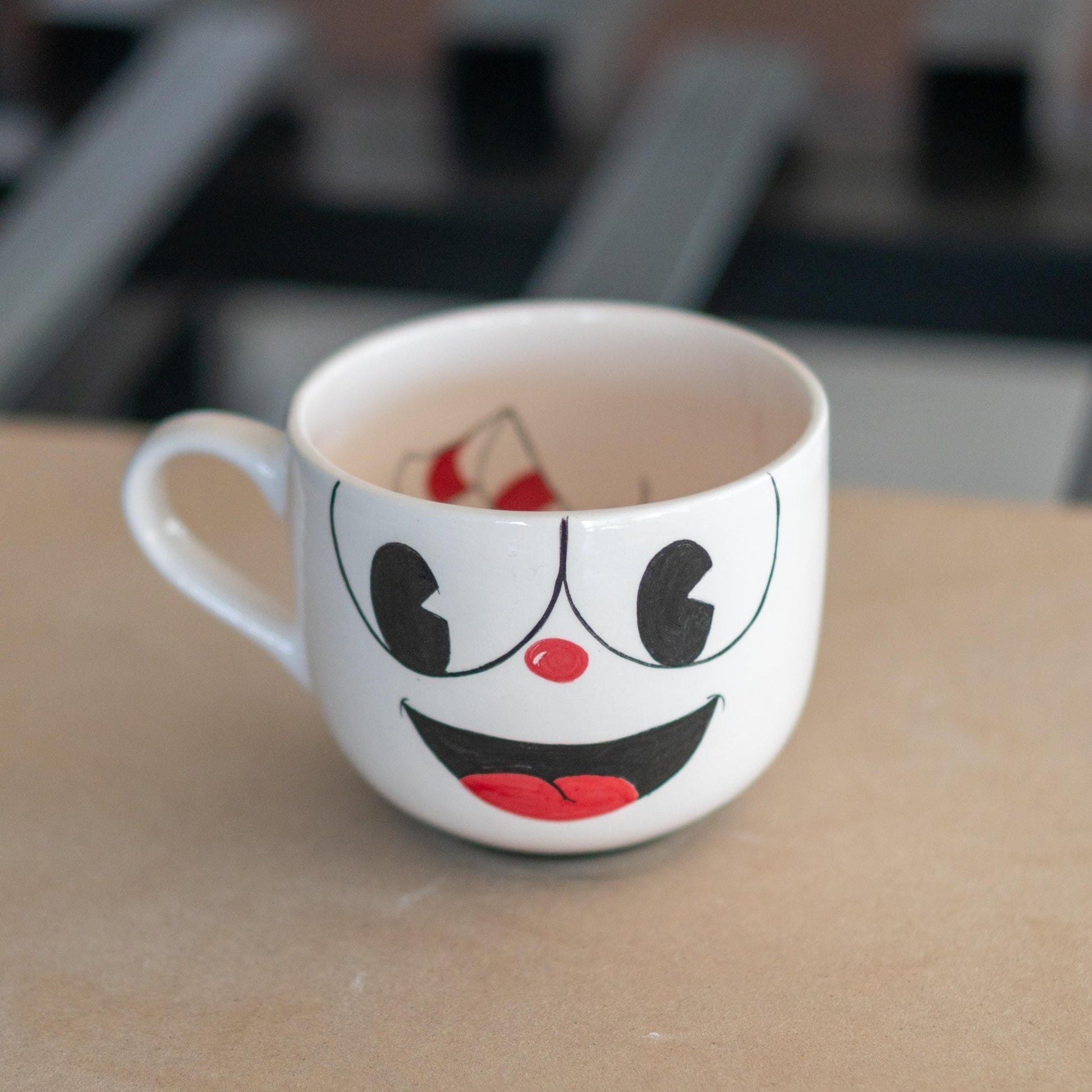 Funny Coffee Mug – Handmade Cartoon Face Ceramic Cup, Cute Mug Gift for Her or Him