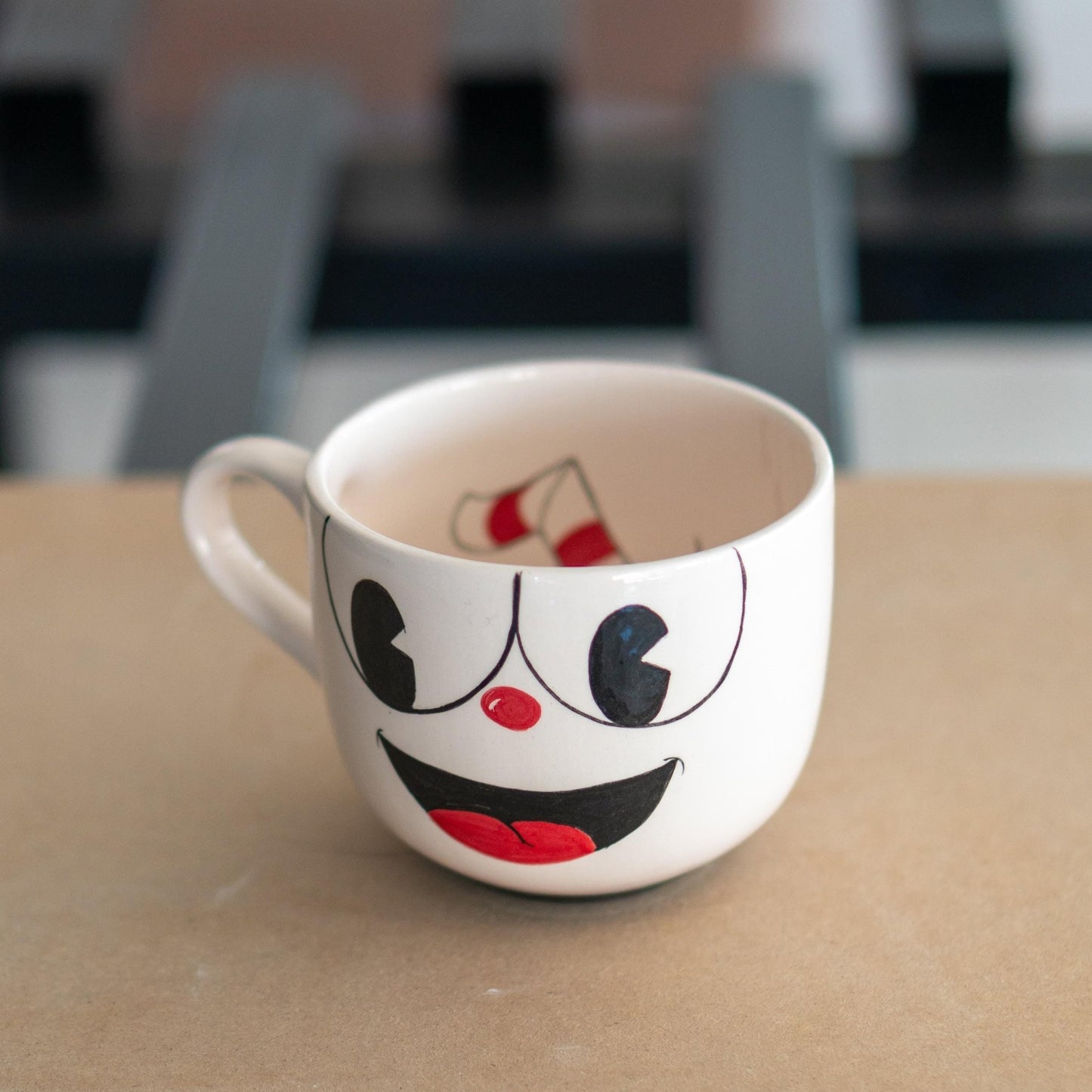 Funny Coffee Mug – Handmade Cartoon Face Ceramic Cup, Cute Mug Gift for Her or Him