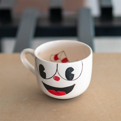 Funny Coffee Mug – Handmade Cartoon Face Ceramic Cup, Cute Mug Gift for Her or Him