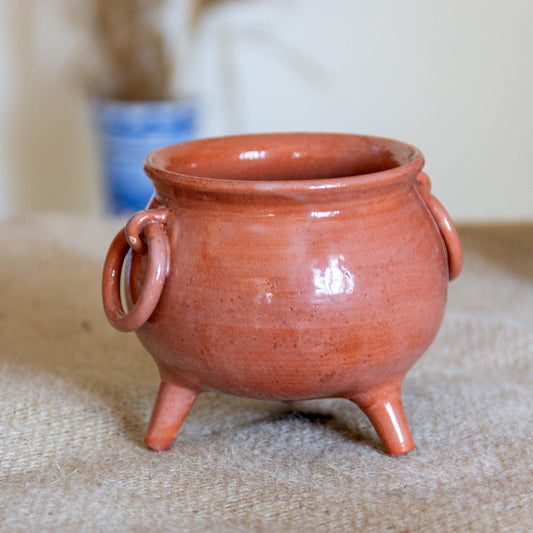 Halloween Decor Cauldron, Handmade Ceramic Pot, Halloween Unique