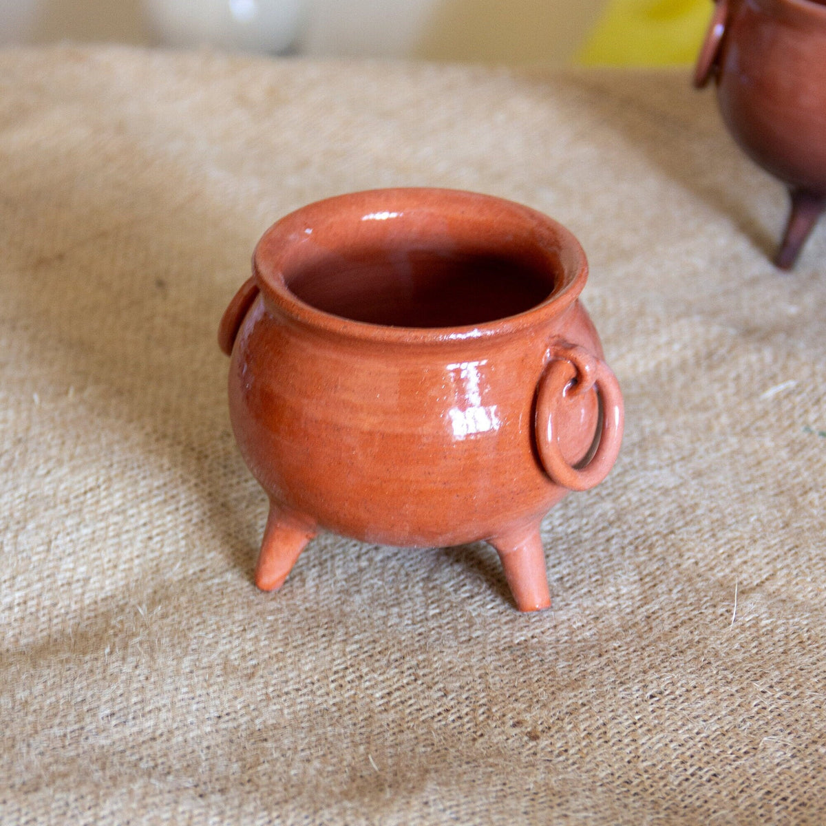 Halloween Decor Cauldron, Handmade Ceramic Pot, Halloween Unique
