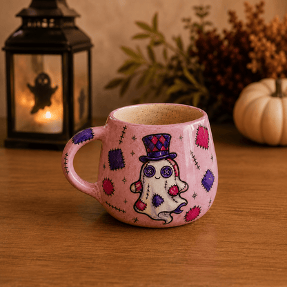 Halloween Ghost Magician Ceramic Mug | Coffee Cup