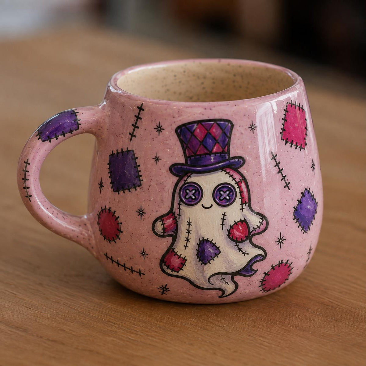 Halloween Ghost Magician Ceramic Mug | Coffee Cup
