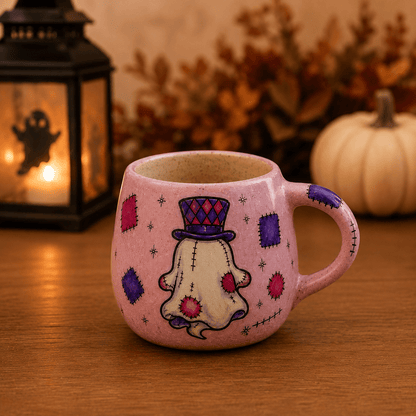 Halloween Ghost Magician Ceramic Mug | Coffee Cup