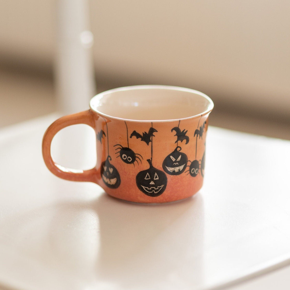Halloween Mug, Handmade Halloween Gift, Pumpkin Mug