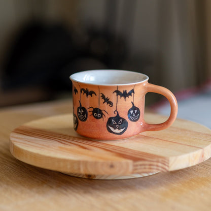 Halloween Mug, Handmade Halloween Gift, Pumpkin Mug