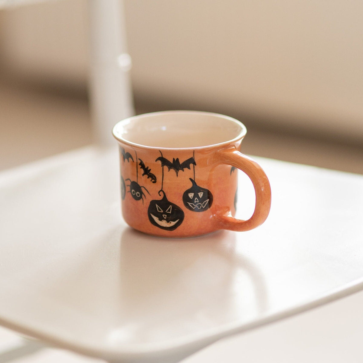 Halloween Mug, Handmade Halloween Gift, Pumpkin Mug