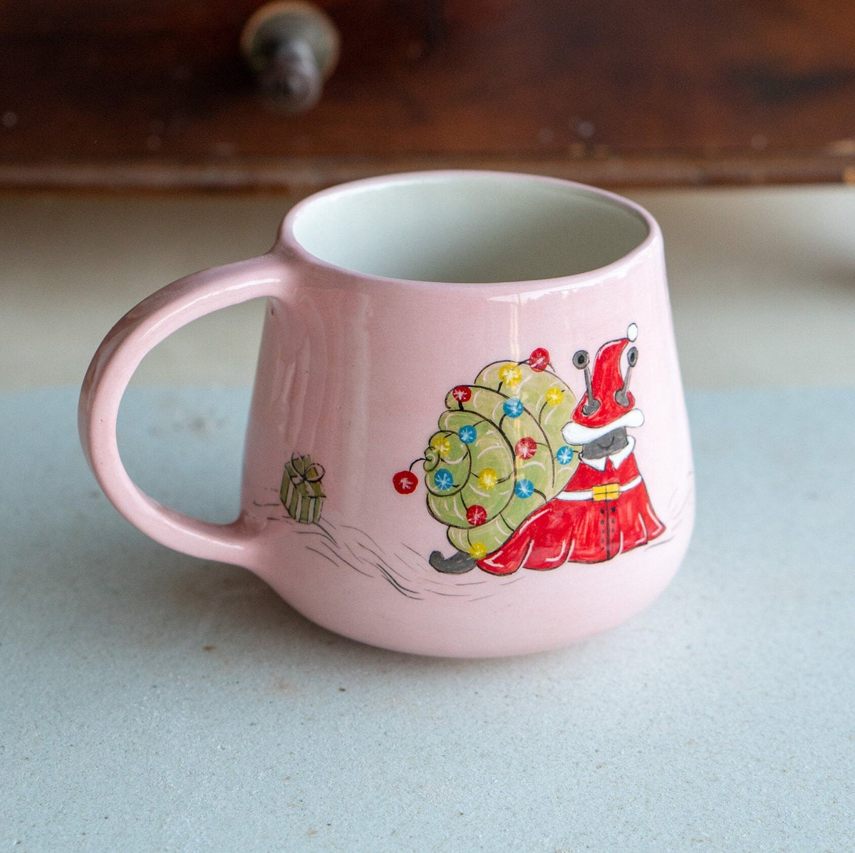 Halloween Mug, Snail and Pumpkin Ceramic Mug, Handmade Coffee Mug, Fall Decor