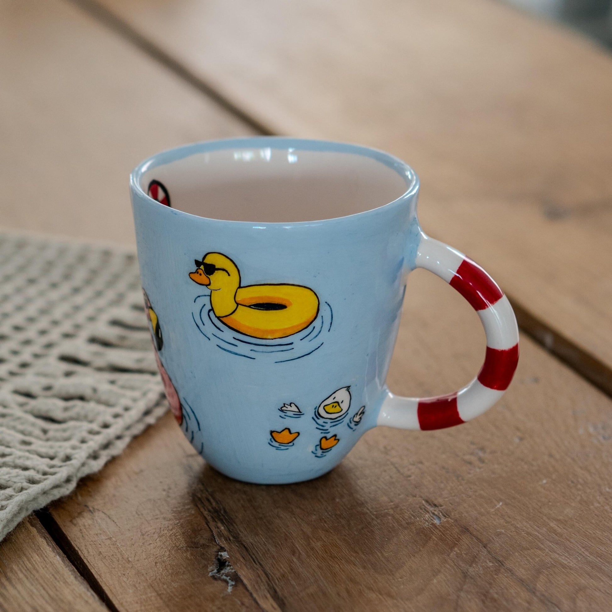 Handmade Ceramic Animal Mug: Funny Summer Coffee Cup