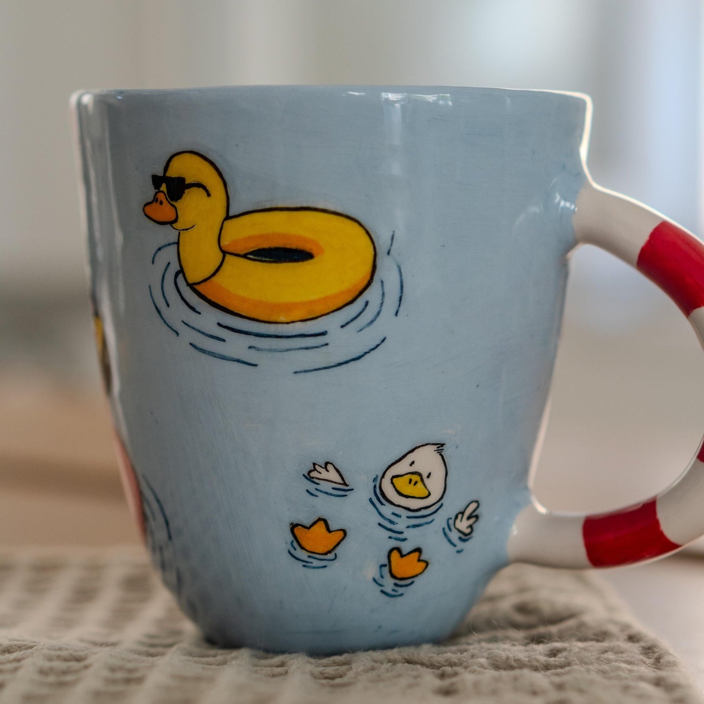 Handmade Ceramic Animal Mug: Funny Summer Coffee Cup