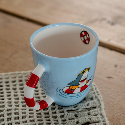 Handmade Ceramic Animal Mug: Funny Summer Coffee Cup