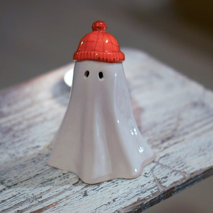 Handmade Ceramic Ghost Incense Holder: Whimsical Halloween Decor