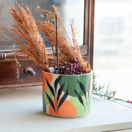 Handmade Ceramic Unique Planter • Cute Pottery Succulent Pot • Vintage Boho Planter • Unique Rustic Home Decor Gift