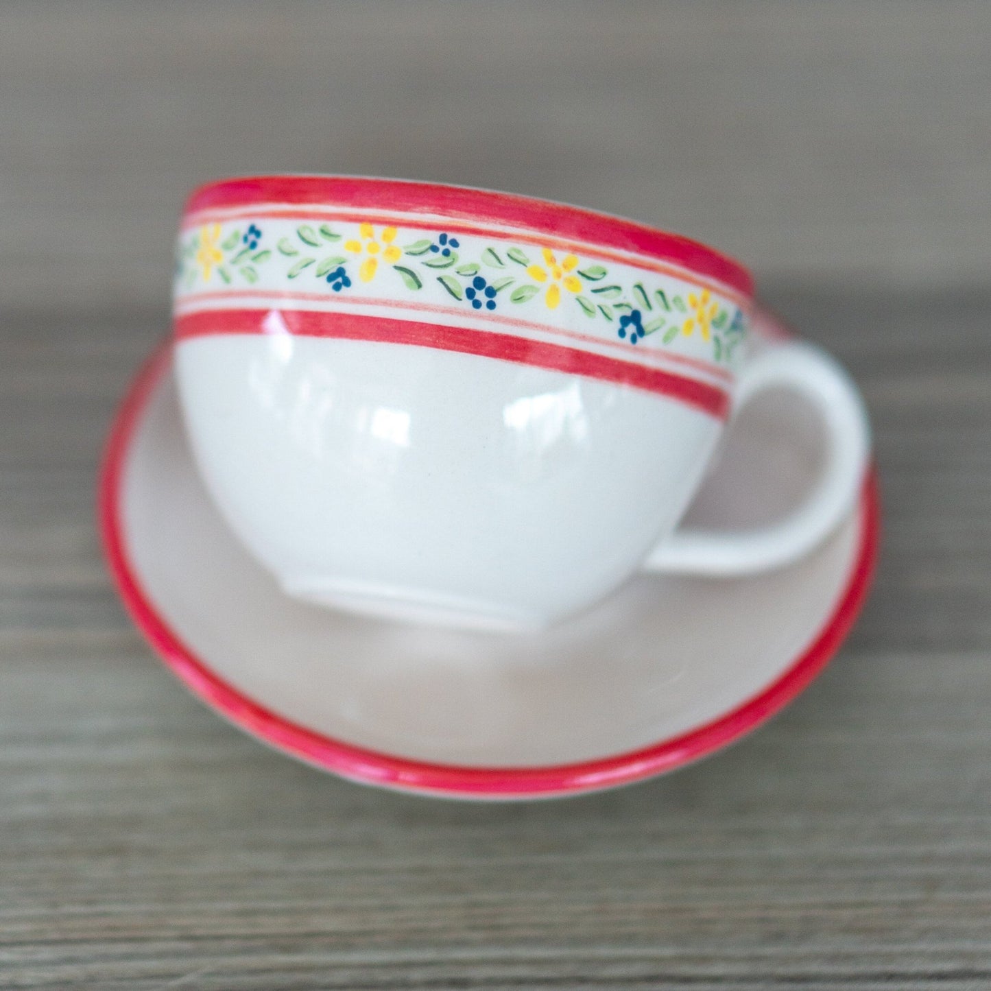 Handmade Espresso Cup - Ceramic Coffee Cup, Coffee Mug, Flower Decorated Mug, Flower Drinkware, Mom Gift