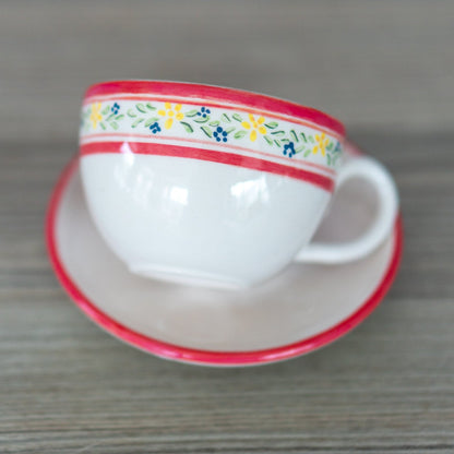 Handmade Espresso Cup - Ceramic Coffee Cup, Coffee Mug, Flower Decorated Mug, Flower Drinkware, Mom Gift