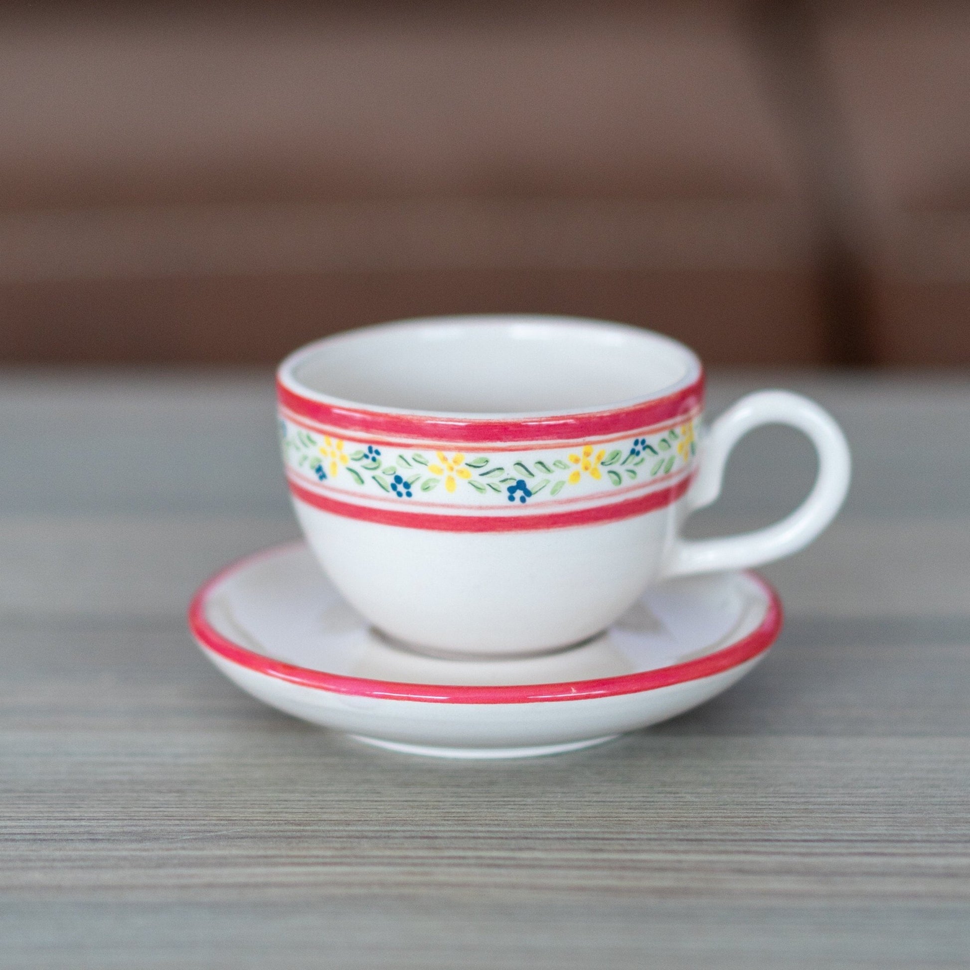 Handmade Espresso Cup - Ceramic Coffee Cup, Coffee Mug, Flower Decorated Mug, Flower Drinkware, Mom Gift