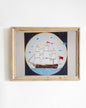 Miniature Wall Art - Original Handmade Painting - Unique Home Decor - Ancient Warship Theme