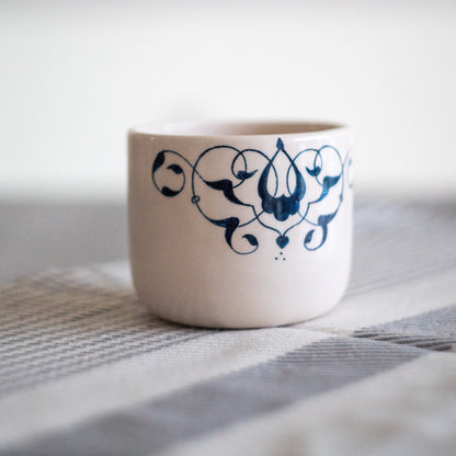 Rumi Patterned Handmade Coffee Mug - Unique Islamic Design, Spiritual Drinkware