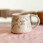 Butterfly Coffee Mug, Handmade Ceramic Spring Theme Coffee Mug, Flowers, Bees and Butterflies, Warm Gift Idea