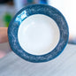 Pottery Dinnerware, Blue Blanc Plate, Handmade Ceramic Dinnerware Flower Theme, Housewarming Gift Idea
